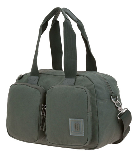 Bolsa De Mano Chenson Juvenil 18181 Verde Militar Zilp Acabado De Los Herrajes Níquel Diseño De La Tela Liso