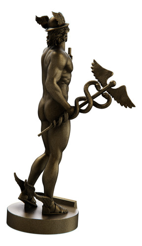 Estátua Hermes - Van Der Schardt - Recriação - Sem Pano Cor Cor Ouro Velho