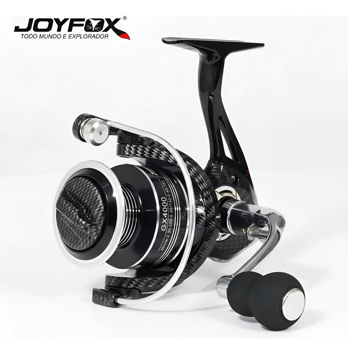 Molinete Pesca Joyfox Gx4000 10kg 14+1 Rolamentos Molinete Pesca 5.2:1 Lado Da Manivela Direito/esquerdo Estampa De Cobra