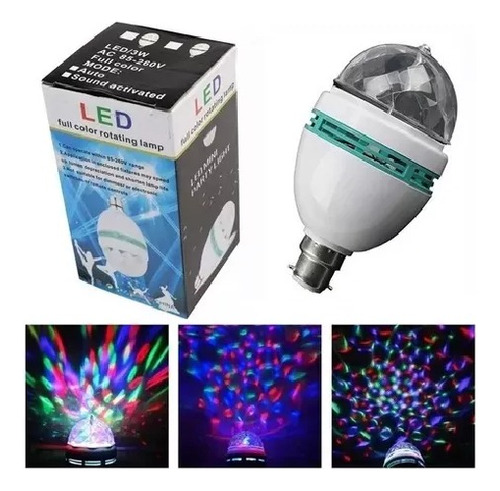 Lampara Rgb  Giratoria Multicolor Led 3w Alta Calidad