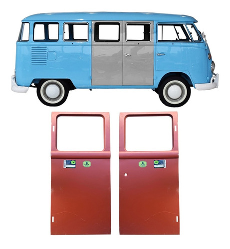 Folha De Porta Salão Kombi 70 75 78 85 A 96 Chapa 0,90mm Par