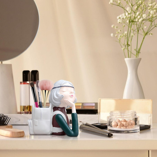 Soporte Para Brochas De Maquillaje De Resina Organizador De