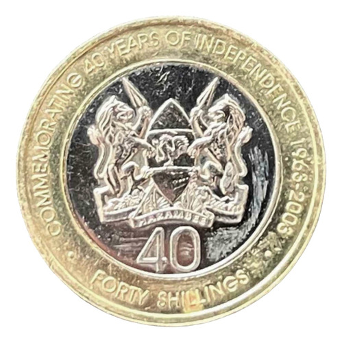 Kenia - 40 Shillings - 2003 - Bimetalica - Km #33 - Kibaki