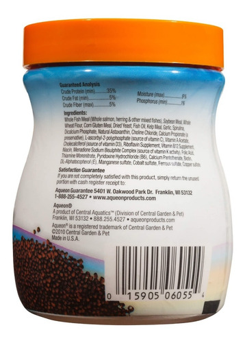 Imagen 3 de 3 de Alimento Peces Goldfish Pellets Color Aqueon 85 Grs
