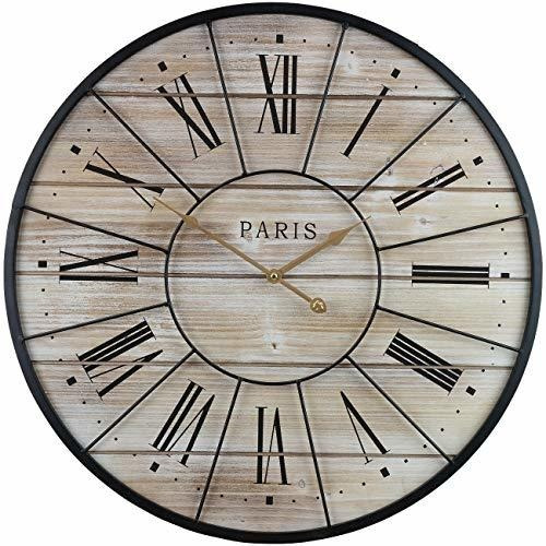 Sorbus Paris - Reloj De Pared De Gran Tamaño Numeros Romanos