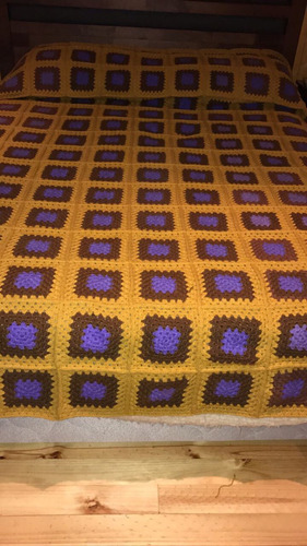 Cubre Cama A Crochet Tejido A Mano