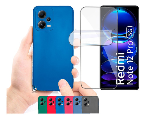 Lamina Hidrogel Para Xiaomi Note 12 Pro 5g + Funda Silicona