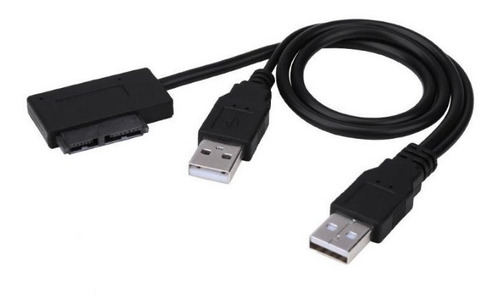 Cable Convertidor Usb 2.0 Mini Sata 7+6 Pin Externo Caddy Cd