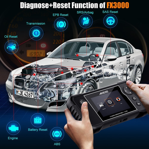 Ancel Fx3000 Obd2 Escáner Automotriz Profesional Abs Srs