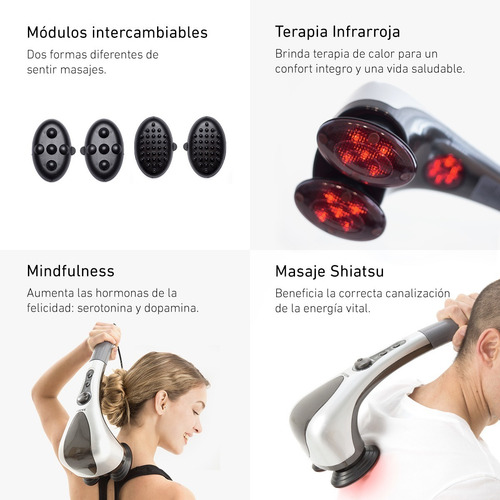 Imagen 2 de 8 de Masajeador Cervical Wolke Espalda+calor+rodillos+pies Oferta