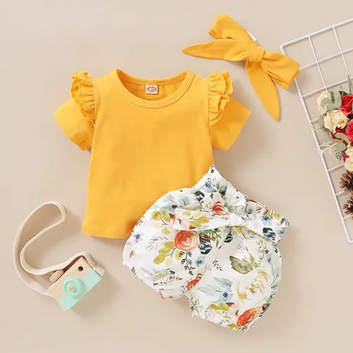 Camiseta amarilla bebe niña sale