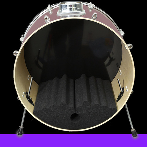 Drum Pad Reutilizable Prueba De Sonido Control De Tono Negro