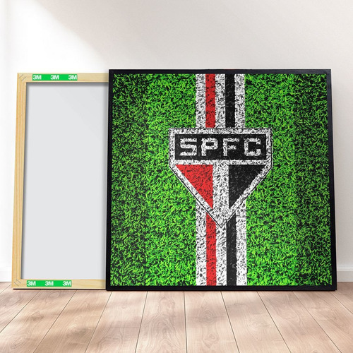 Imagem 2 de 4 de Quadro Decorativo Premium 40x40 Cm São Paulo Fc V