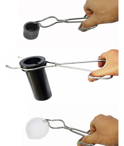 Vaso De Acero Inoxidable Con Pinza Para Crisol Químico, 4 Un