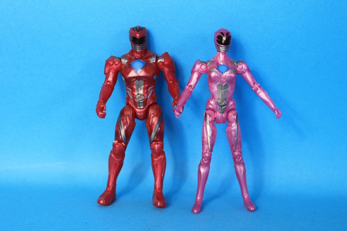 Lote 2 Power Rangers Pink Ranger & Red Ranger Bandai