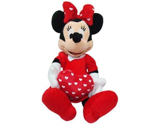 Peluche Minnie 35cm Con Corazón Original Disney