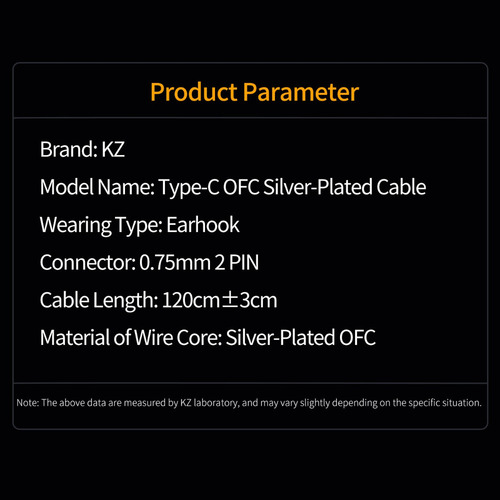Para Cable De Auriculares Kz Tipo C Con Micrófono, Cable