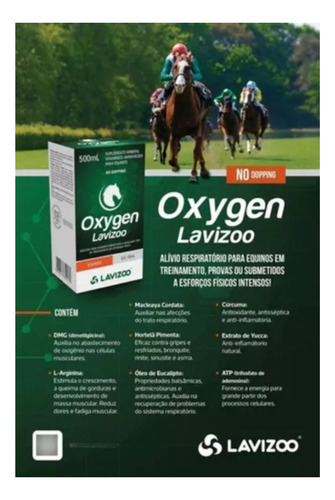 Oxygen-500ml/supl. Para Equinos/ Lavizoo/ Kit Com 2 Unidades