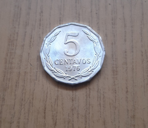 Imagen 1 de 2 de Moneda De 5 Centavos Año 1976 (aluminio)