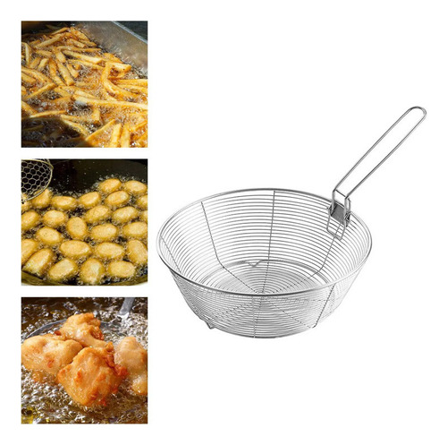 Para Canasta Freidora Acero Inox - Plegable Y Multiusos
