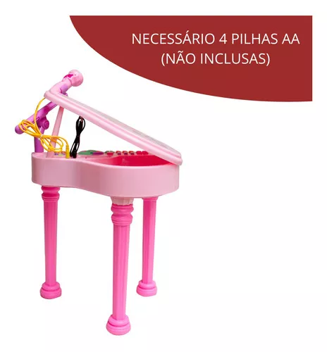 Piano Teclado Musical Infantil Rosa Teclas Brinquedo para Bebê - Brinquedo  Infantil - Piano / Teclado de Brinquedo - Magazine Luiza