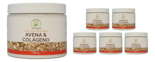  Crema Facial & Corporal De Avena Con Colágeno (400g) 6 Pack