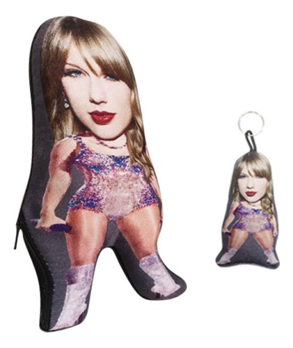 Cojín Mini Taylor Swift  Chiquita + Llavero. Cojín 27 Cm  