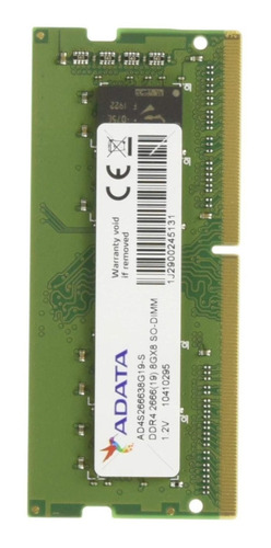 Imagen 2 de 2 de Memoria RAM Premier color verde 8GB 1 Adata AD4S266638G19-S
