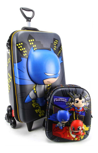 Mochilete Batman 3d Com Lancheira Maxtoy 2814bm20