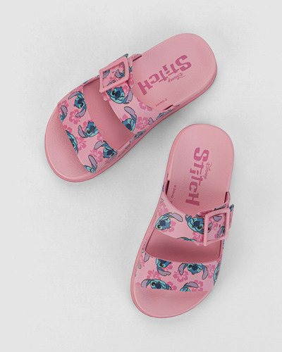 Sandália Slide Menina Stitch Summer Grendene Kids Rosa