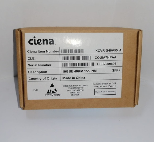 Modulo Transceptor Ciena Xcvr-s40v55 A