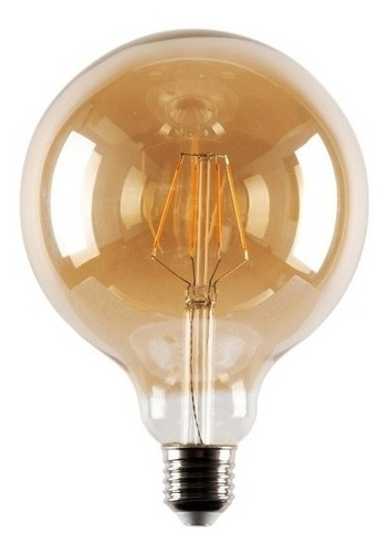 Lampara Globo Foco Led Filamento Ambar 6w E27