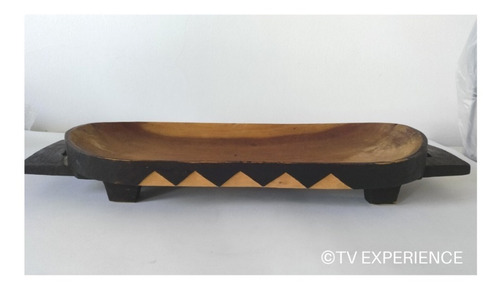 Imagen 5 de 9 de Bandeja Tabla Madera Artesanal Africana + 2 Cucharones