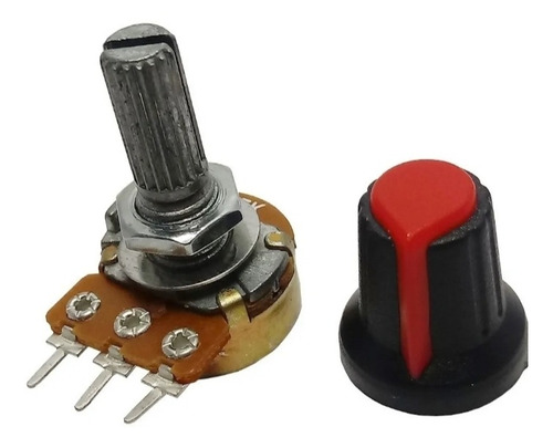 Potenciômetro 5k Linear + Knob P/ Inversor De Frequencia Weg