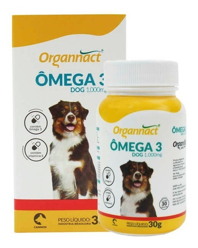 Suplemento Vitaminico Omega 3 Dog 1000 Mg -  Organnact