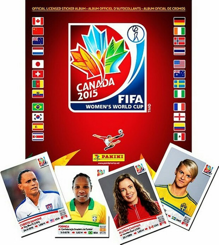 4 Estampasmundial Femenil Canada 2015 Panini 100% Originales