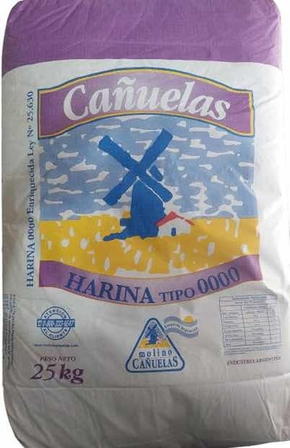 Harina Cañuelas 0000 - Bolsa De 25 Kg De Trigo