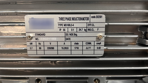 Motor Elétrico Trifásico 5cv (3,7kw) 1716rpm 220/380v
