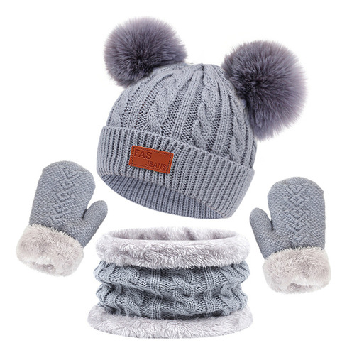 Conjunto De Gorro, Bufanda Y Guantes De Invierno Para Niños