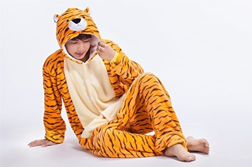 Pijama De Una Pieza De Tigre Adulto Kigurumi Con Capucha Mon