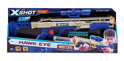 Lançador X-shot Royale Hawk Eye 16 Dardos Candide 5603
