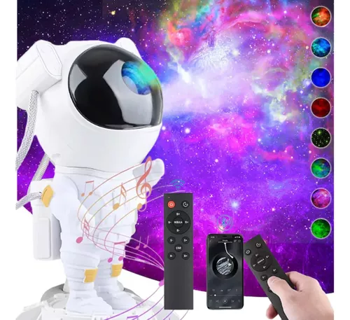 Lampara Astronauta Proyectora Galaxia Led Parlante Bluetooth