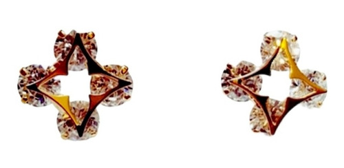 Oferta Aretes De Oro Con Zirconia Tipo Diamante