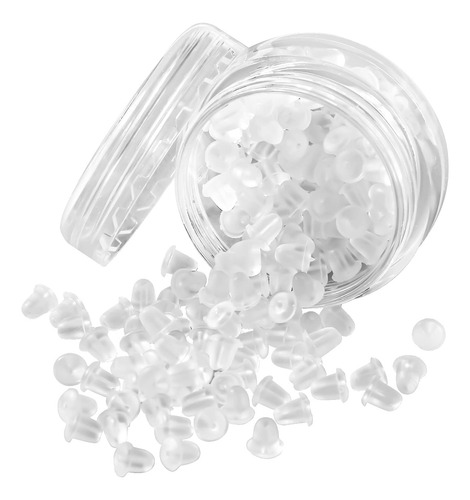 Parte Trasera De Goma Suave Y Transparente Para Aretes 100 P