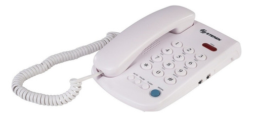 Teléfono Alámbrico Con Teclado Grande Steren Tel-010 Color Blanco