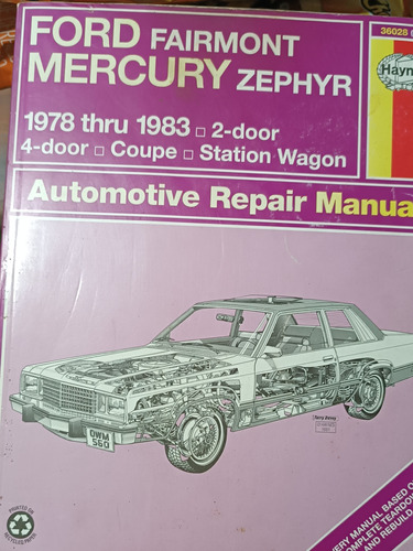 Manual De Usuario De Ford Mercury Zephyr 1978- 1983
