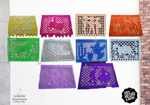 Papel Picado Charreria - Enramada Papel Fiesta Mexicana 