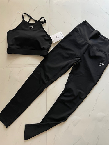 Conjunto Leggin Y Top Grymshark Negro Talla M/l Negro M/l (Usado)
