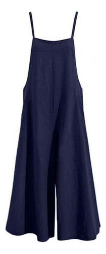 Pantalones De Falda,overoles Mujer Casual Color Sólido Ancha