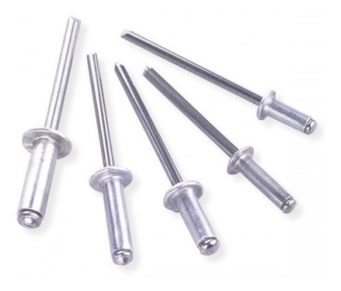 Imagem 3 de 3 de Rebite Pop Repuxo Aluminio Fixall Kit 150 Und 5 Medidas